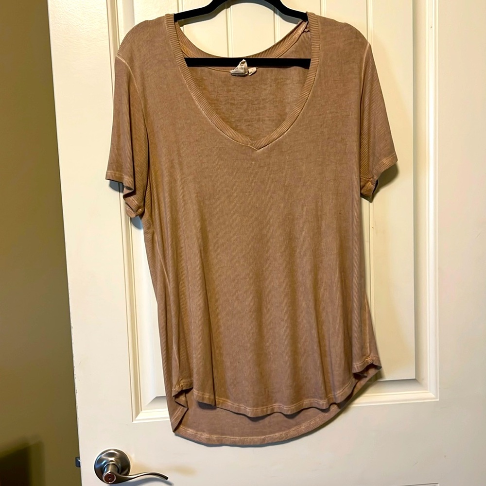 Tan blouse from buckle